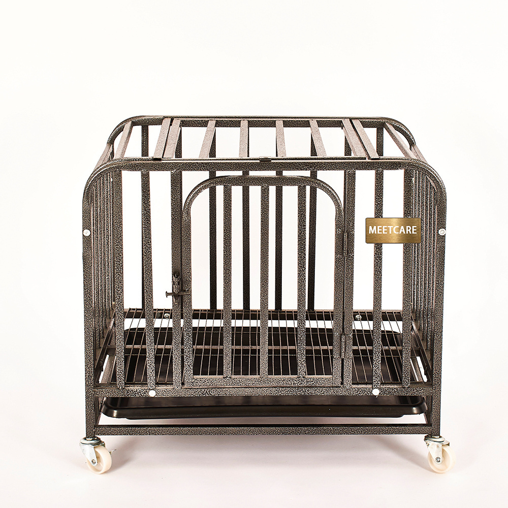 Hot Selling Square Tube Durable Portable Pet Outdoor Dog Cages Heavy Duty Dog Cage Dog Cages Metal Kennels With Movable Wheels