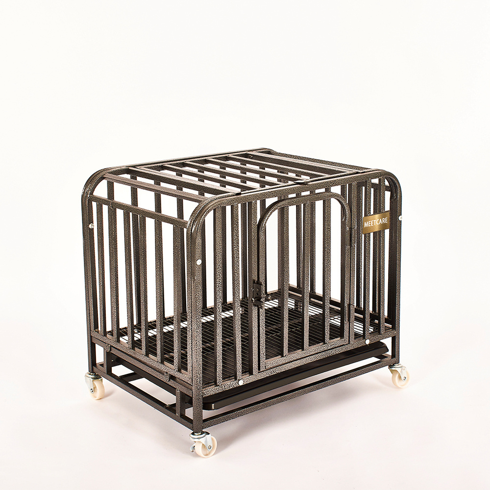 Hot Selling Square Tube Durable Portable Pet Outdoor Dog Cages Heavy Duty Dog Cage Dog Cages Metal Kennels With Movable Wheels