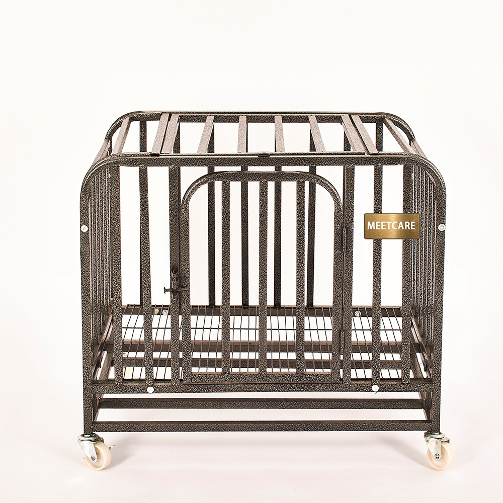 Hot Selling Square Tube Durable Portable Pet Outdoor Dog Cages Heavy Duty Dog Cage Dog Cages Metal Kennels With Movable Wheels