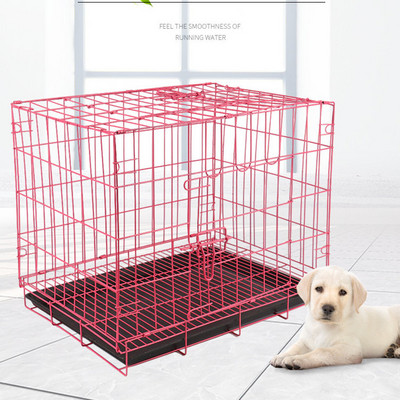 Multiple Sizes Metal Collapsible Dog Cage Foldable Dog Cage Dog Cages Metal Kennels With Toilet