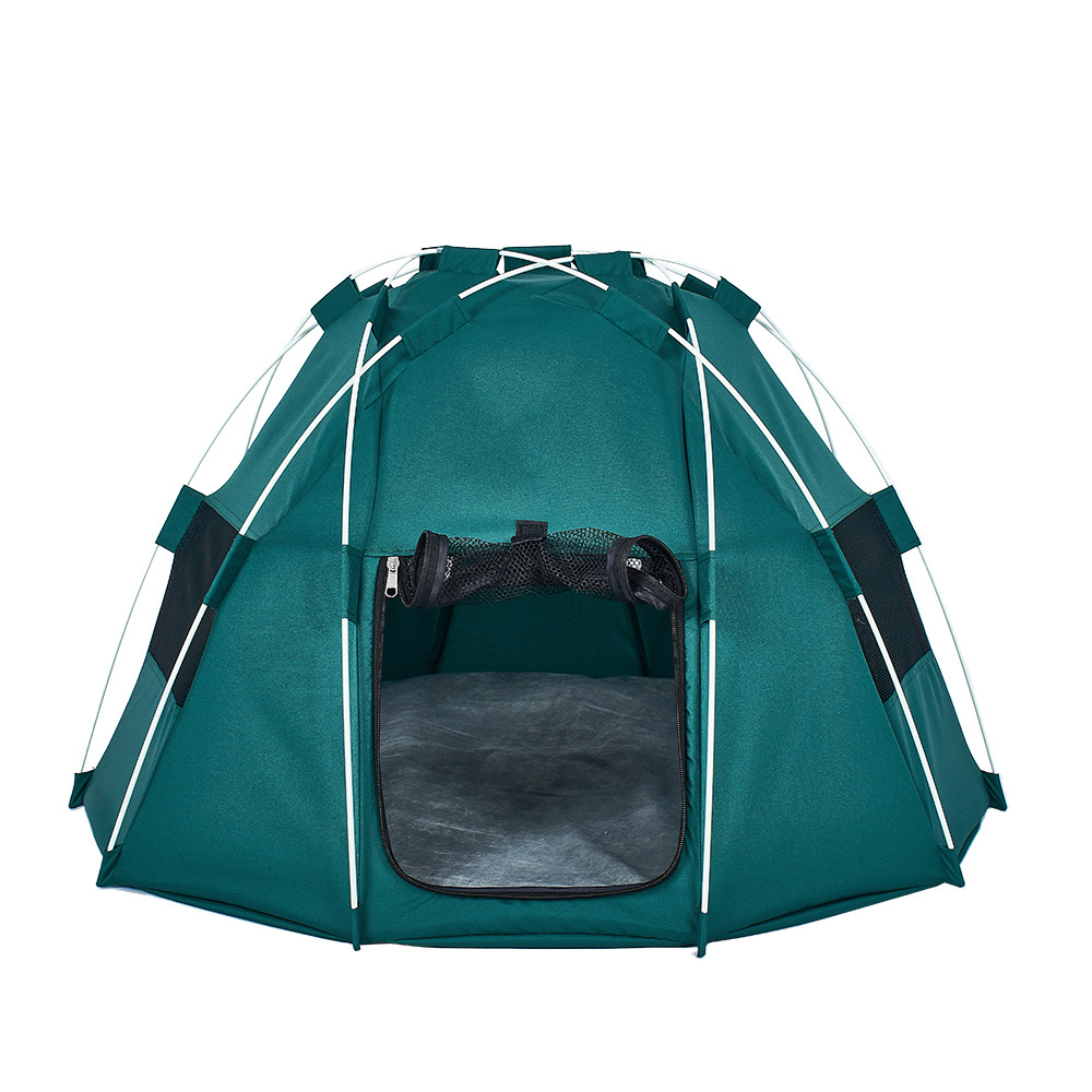 Pet Play Tent Big Green Portable Pop Up Pet Crate Dog Or Cat Show Tent For Pet Camping Hiking & Traveling