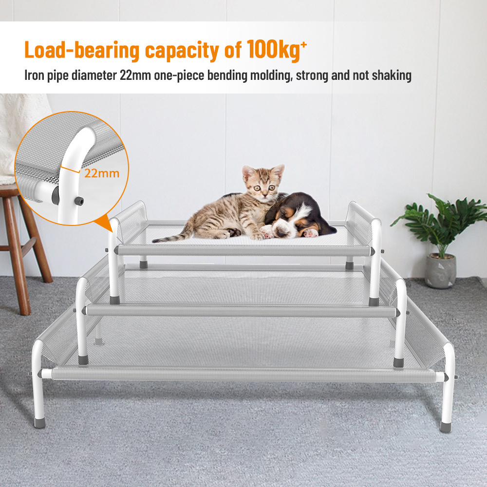 Washable Deworming Dogs Non-toxic Foldable Elevated Folding Pet Bed Elevated Bed Camping For Dog And Cat