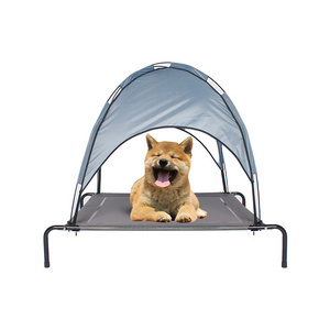 Popular Outdoor Raised Mesh Canopy Dog Cot Calming Dog Bed Elevated Dog Bed For Pet Camping