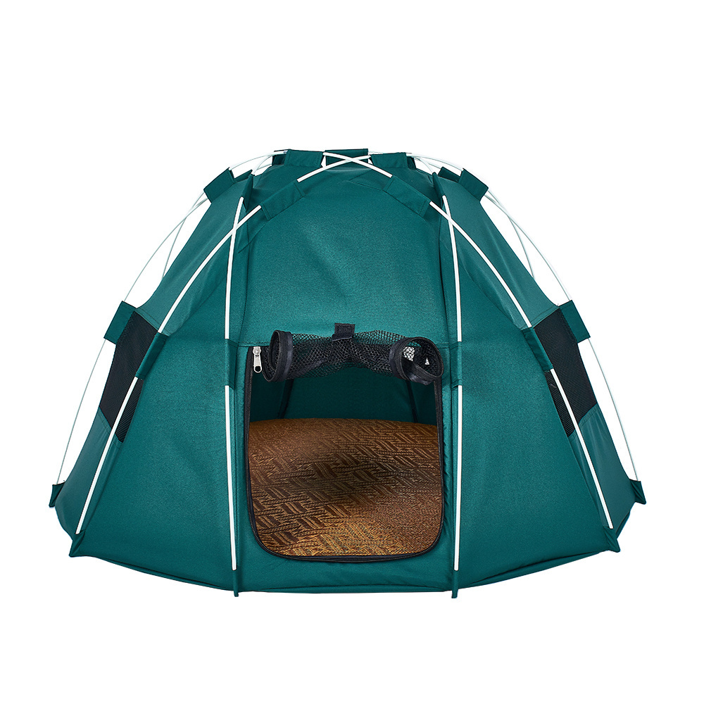 Pet Play Tent Big Green Portable Pop Up Pet Crate Dog Or Cat Show Tent For Pet Camping Hiking & Traveling