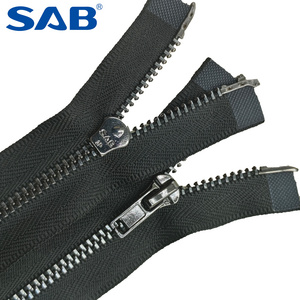 SAB 3# zipper Two-way separator clothing zipper self-locking metal zipper for down jacket