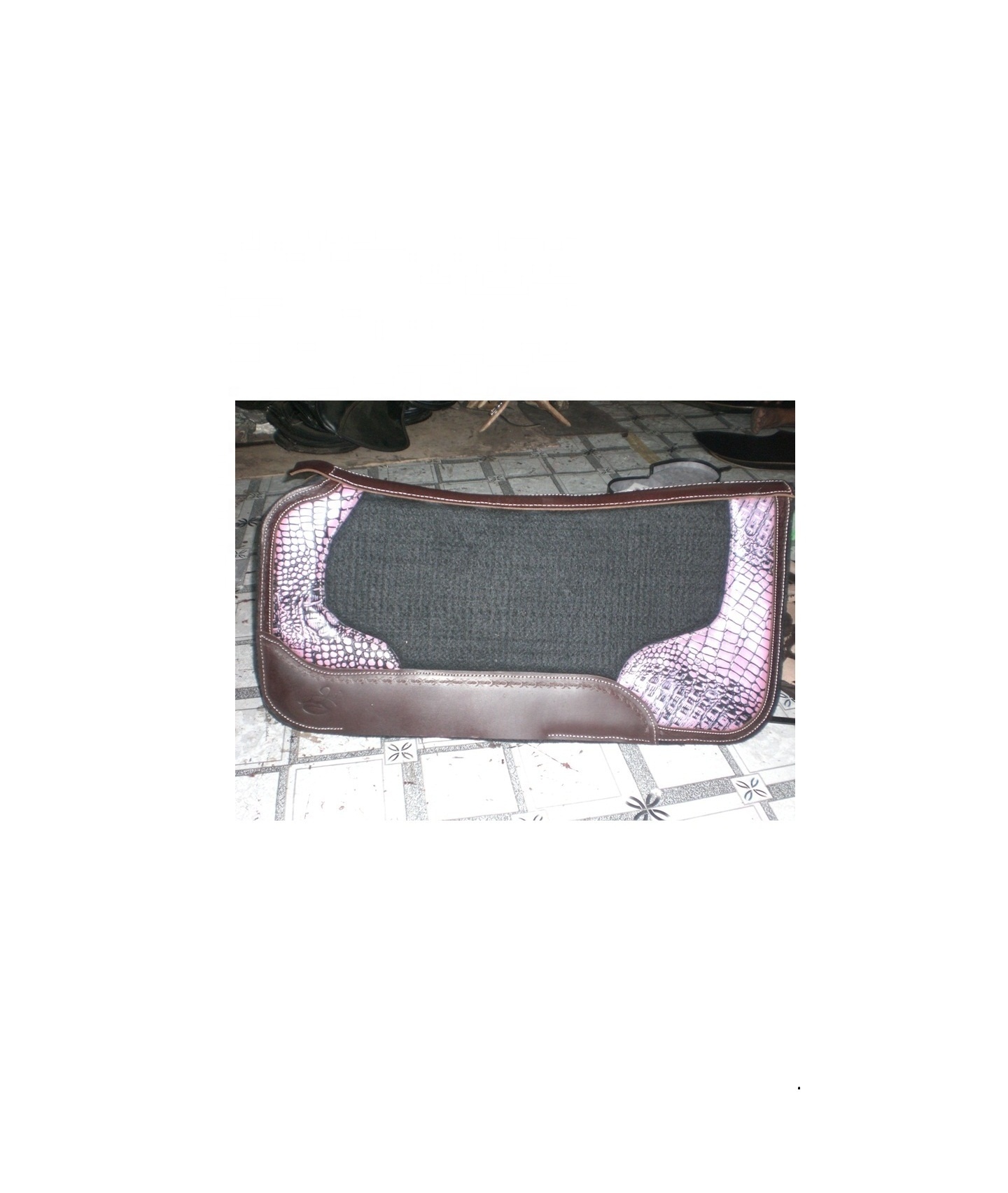 Wool Felt Horse Western Felt Saddle Pad Horse Saddle Alligator print Felt Pad