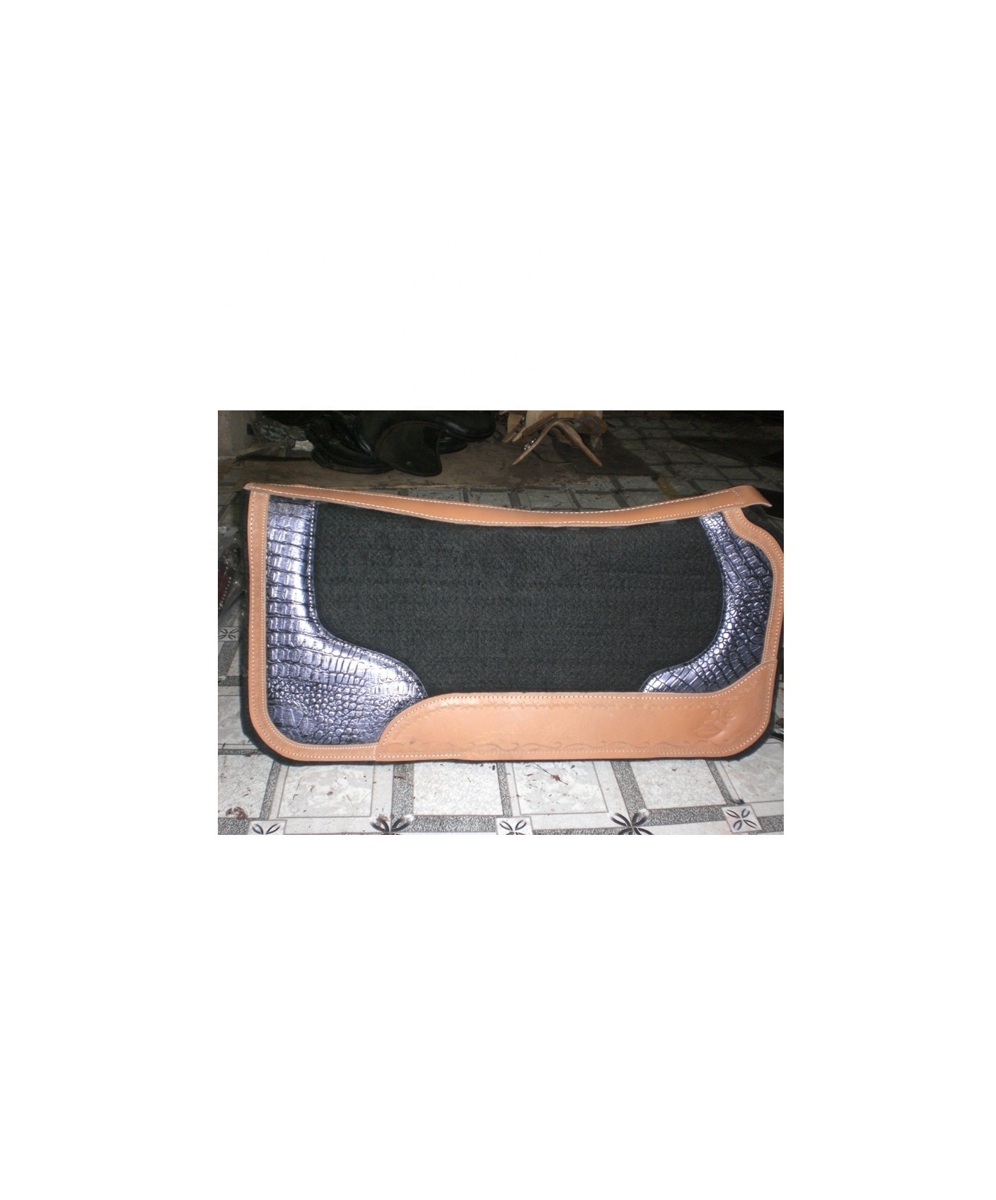 Wool Felt Horse Western Felt Saddle Pad Horse Saddle Alligator print Felt Pad