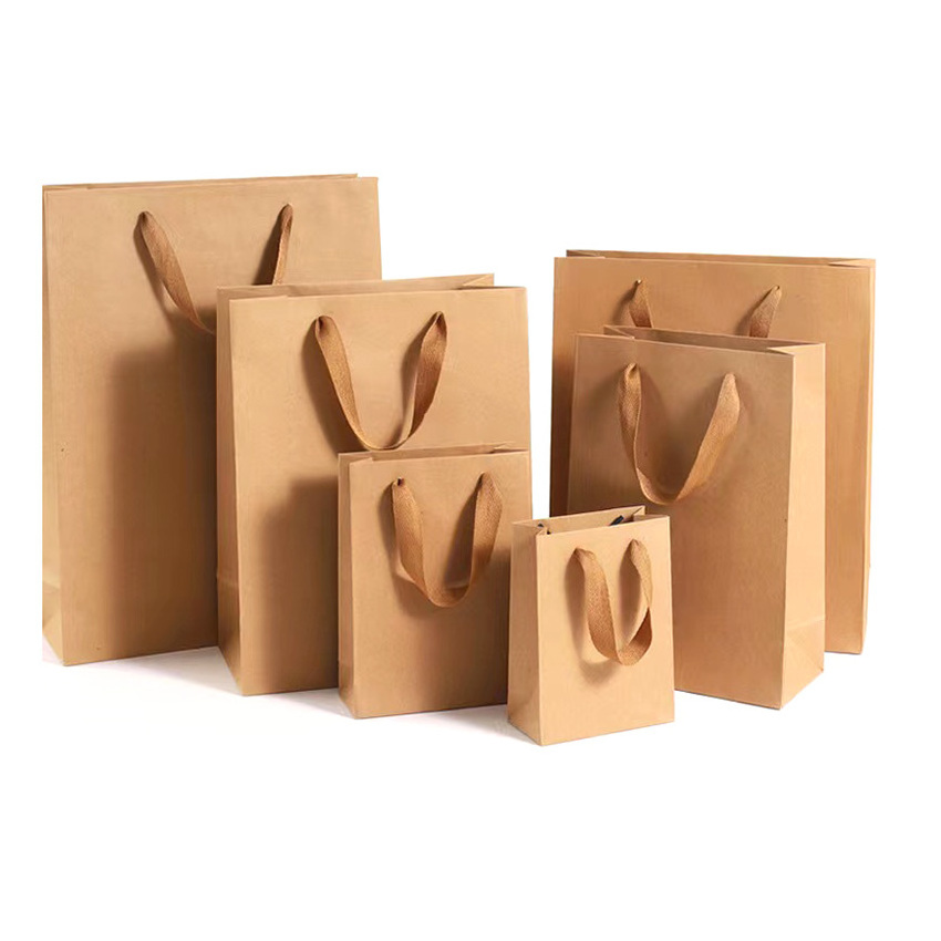 Factory Price ECO-friendly Paper Bag Kraft Paper Bag with Custom Logo Design for Jewelry Retail Shopping Packing