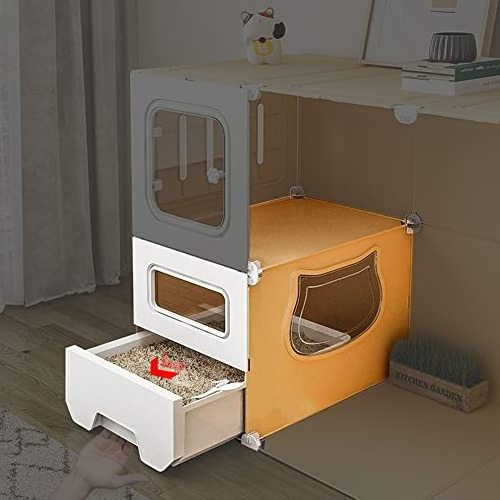 Hot Sale Cute Cat House Cat Cage with Litter Box Indoor DIY Cat Playpen for Pet