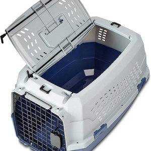 High quality 2-Door Top Load Hard Sided Dog and Cat Kennel Travel Pet Carrier for Cat Dog