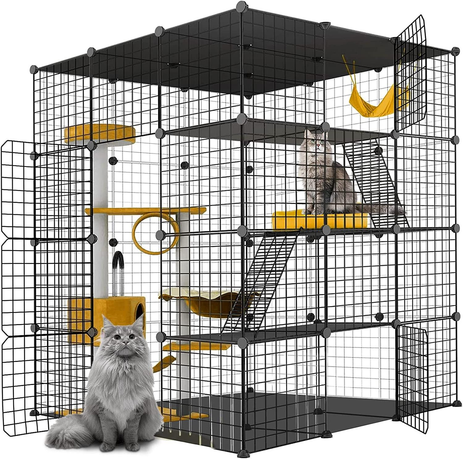 High quality Large Cat House Cat Cage Enclosure Indoor DIY Large for Pet living