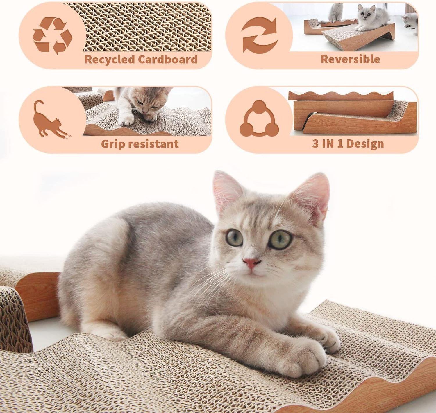 Recycled cat scratcher box eco friendly cat scratcher cardboard cat hous