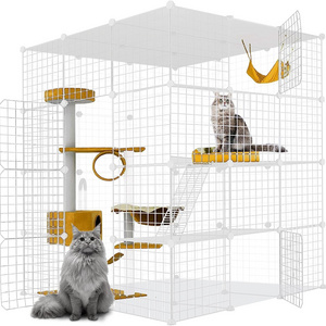 High quality Large Cat House Cat Cage Enclosure Indoor DIY Large for Pet living