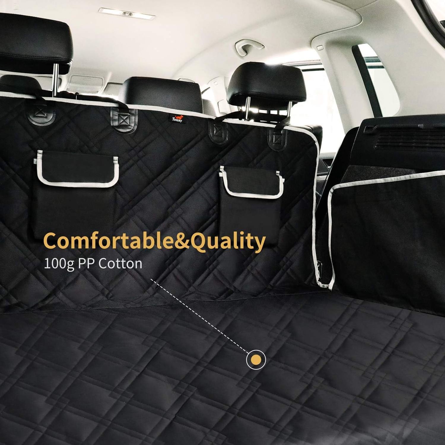 Travel Essentials 600D Oxford cloth 100% waterproof dog car seat cover for back seat for cars