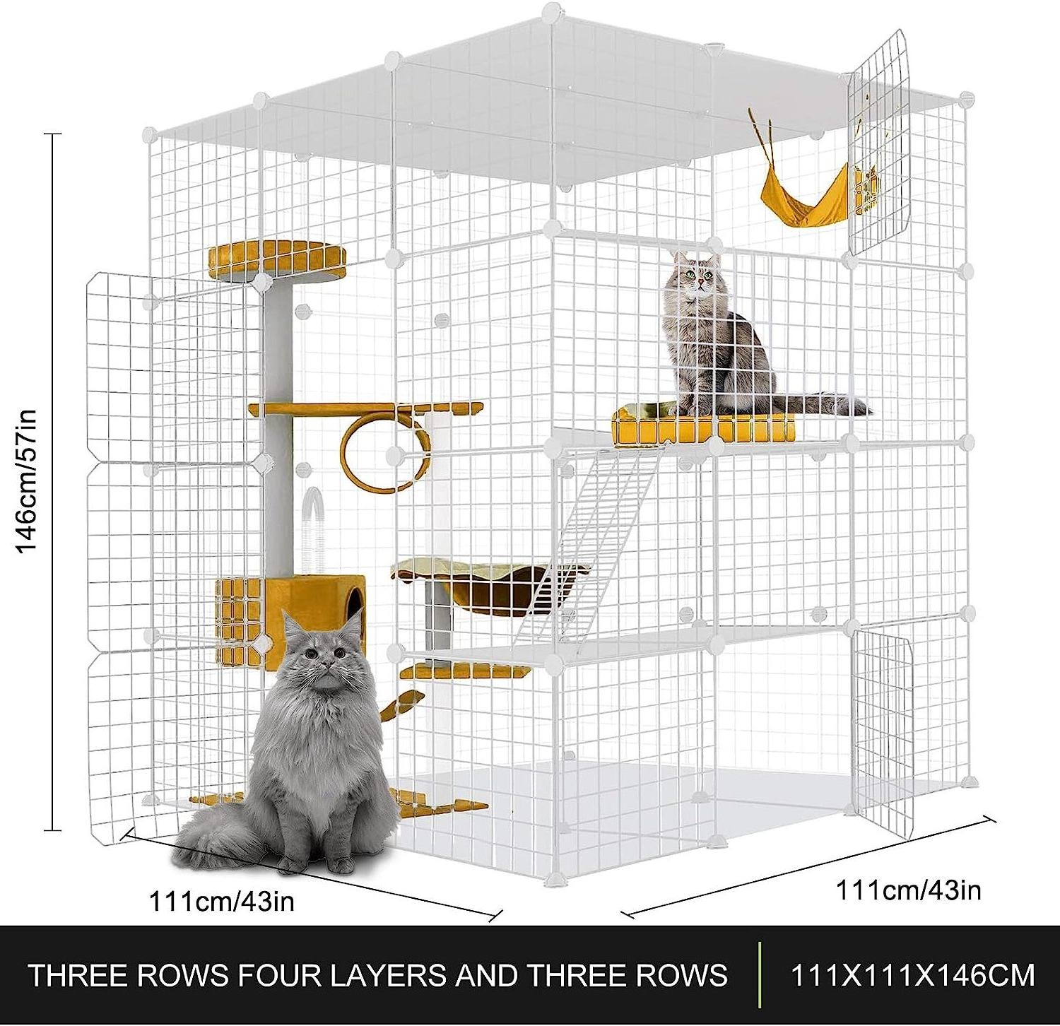 High quality Large Cat House Cat Cage Enclosure Indoor DIY Large for Pet living