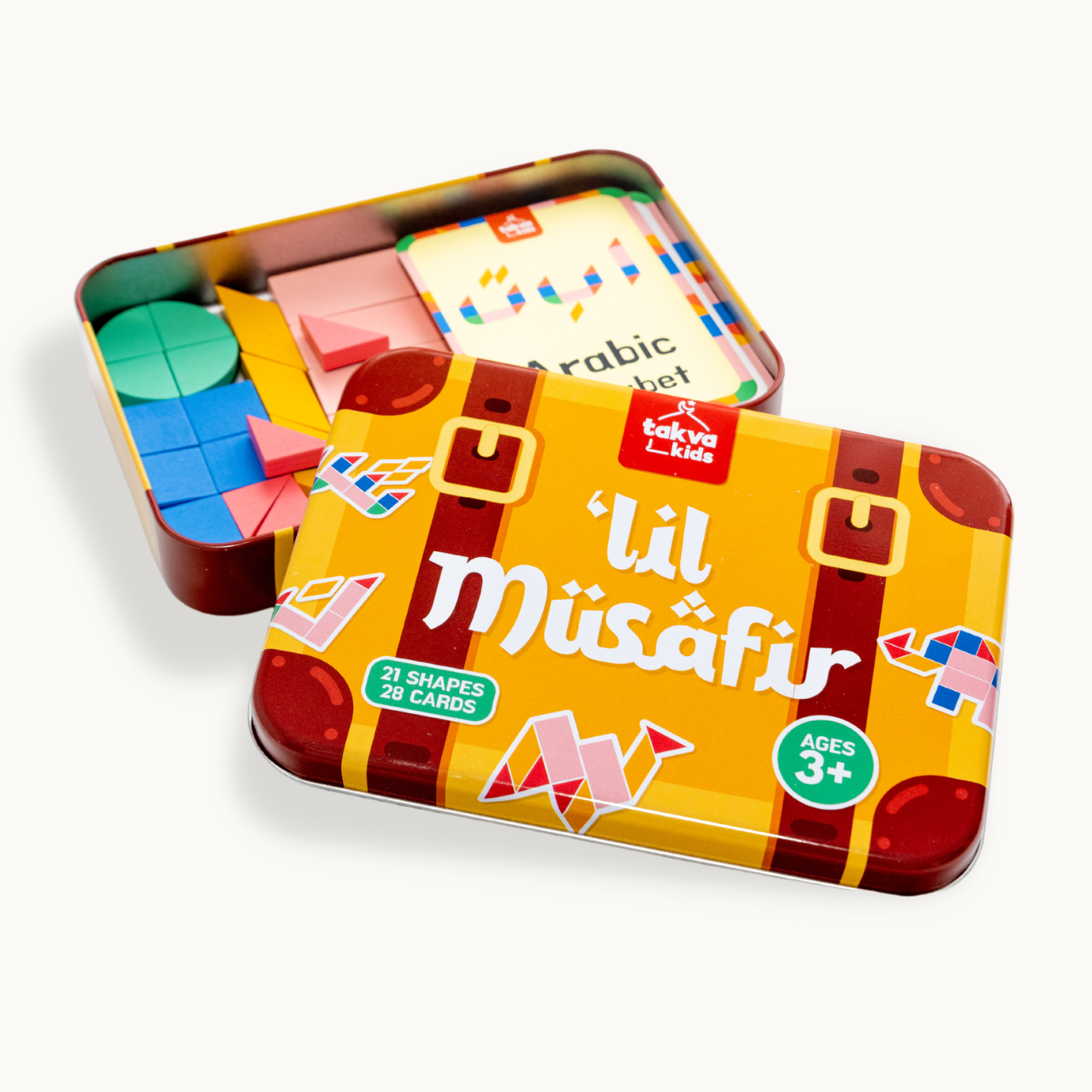 Wholesale Arabic Alphabet Tangram Puzzles Educational Toys Wooden Magnets TAKVA Little Musafir Tangram Set Islamic Kids Toys