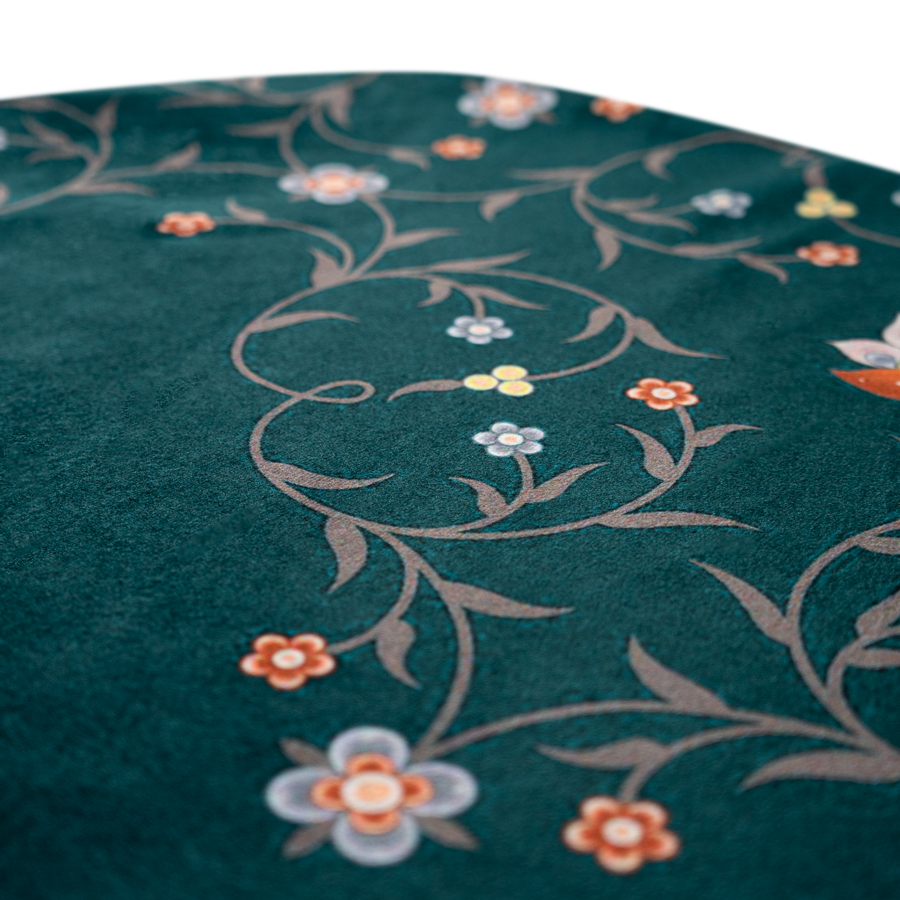 Comfortable and High-Quality Floral Indoor 3 mm TAKVA EasiClean Minimalistic Islamic Floral Design Prayer Mat - Royal Collection