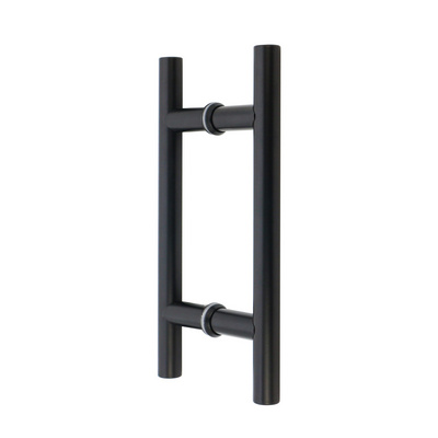 Matte Black Finish Commercial Grade-304 Stainless Steel 8" Ladder Style Pull Handle Push Pull Door Handle/Barn Door Pull Handle