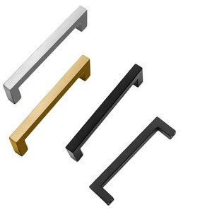 New black bedroom kitchen square cabinet handles hardware for furniture drawer cupboard handles