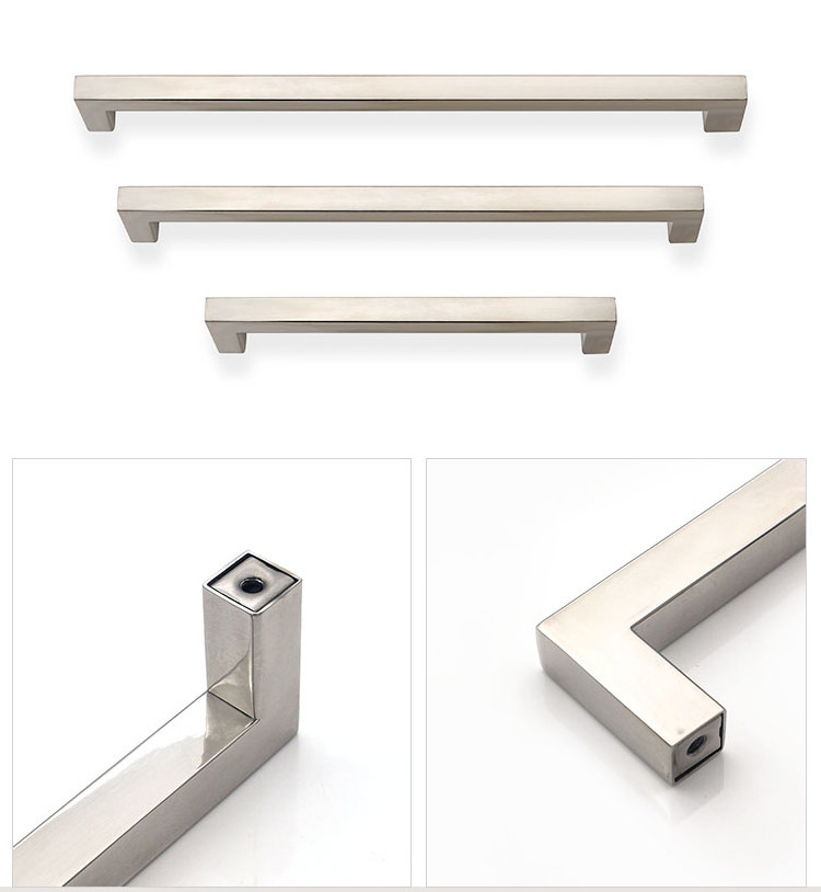 TK-H03 furniture cabinet stainless steel square brushed nickel t bar cabinet pulls handles