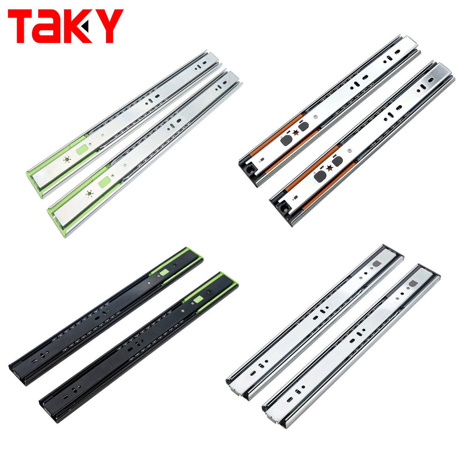 Manufacturing soft close telescopic slide push open full extension channel rails ball bearing cabinet drawer slides