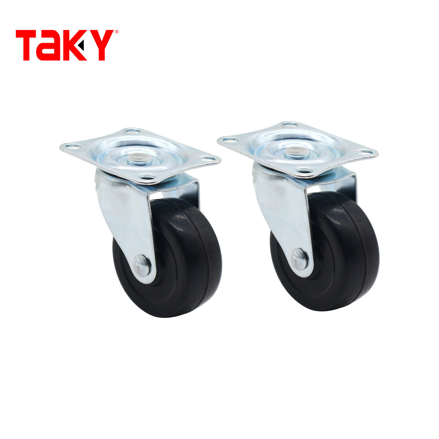 Furniture High Quality Steel Black Wheel White pp Plastic Swivel Caster Wheels