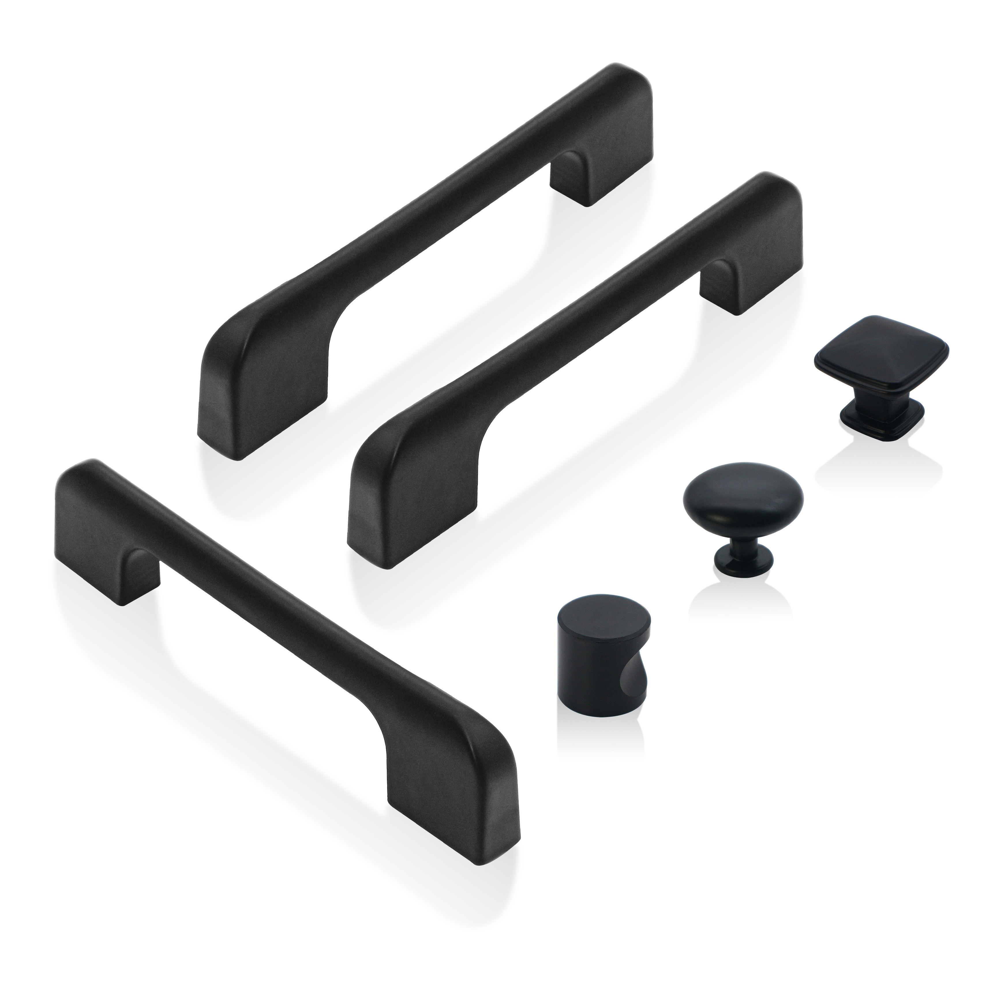 Furniture kitchen cupboard black matte cabinet dresser pulls wardrobe handle drawer knobs