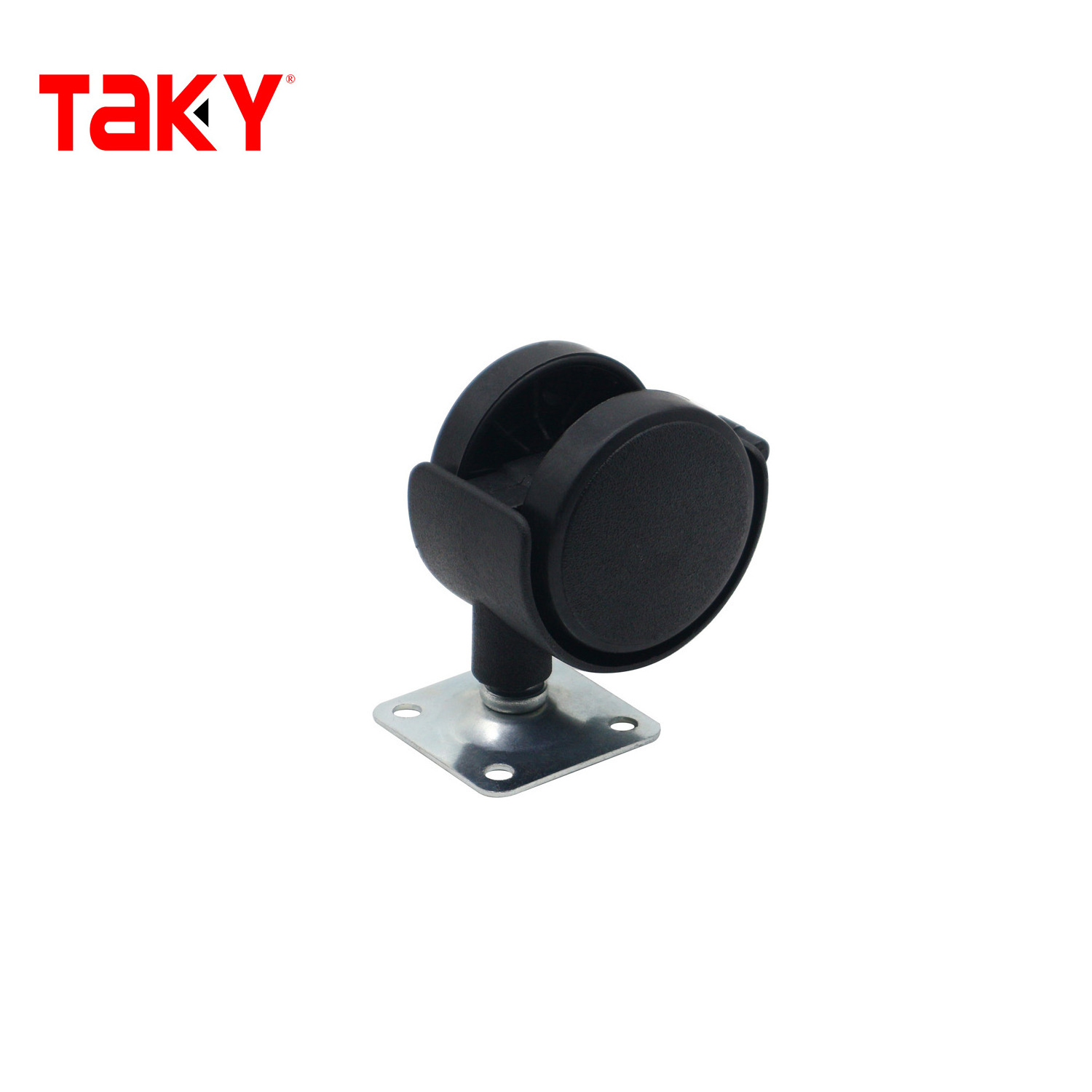 1/1.5/2 inch swivel twin wheel caster with brake chair casters