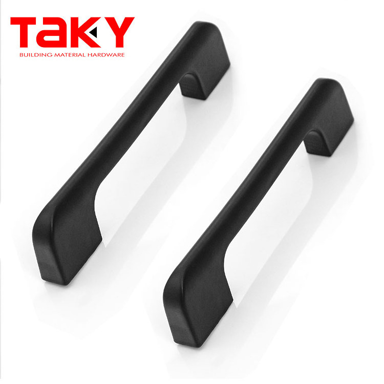 Hot Sale Aluminium Black Furniture Handles for Wardrobe Door Cabinet Handle