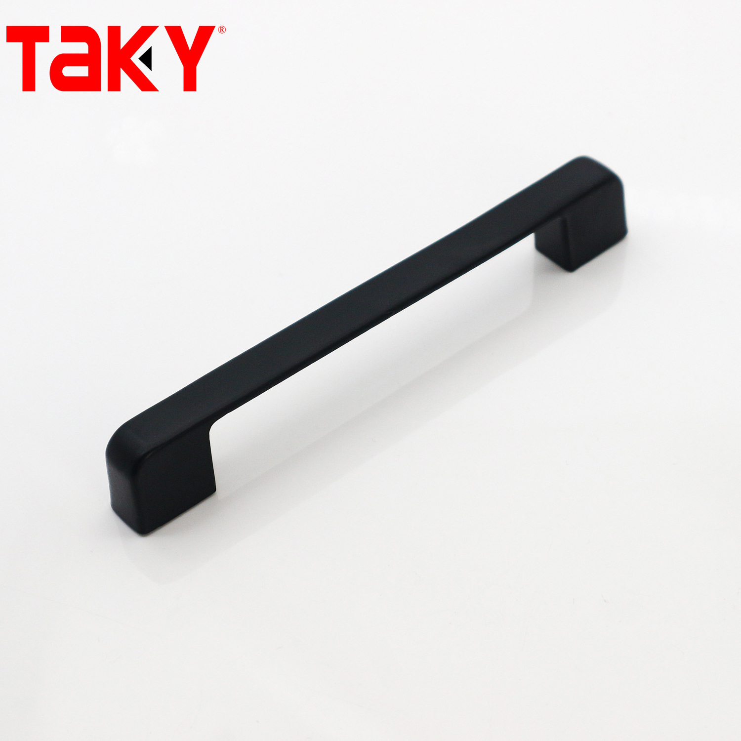 Black zinc alloy office furniture desk drawer cabinet wardrobe door flat handle