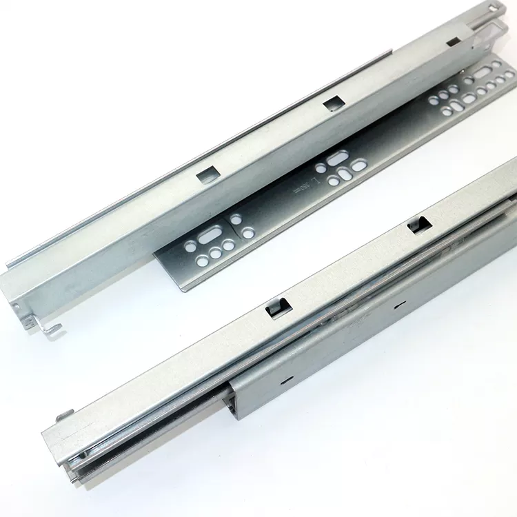 TK-3116 3 fold damper basket drawers channel push to open hidden telescopic rails soft close undermount concealed drawer slide