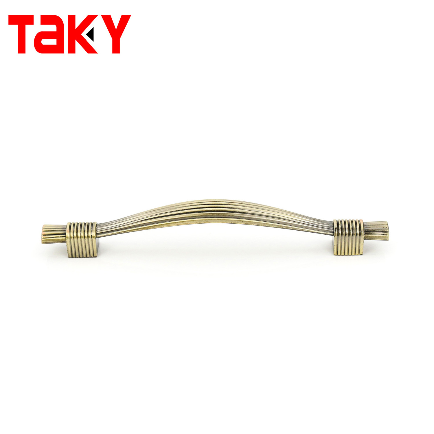 Kitchen furniture knurled simple brushed brass cabinet handles