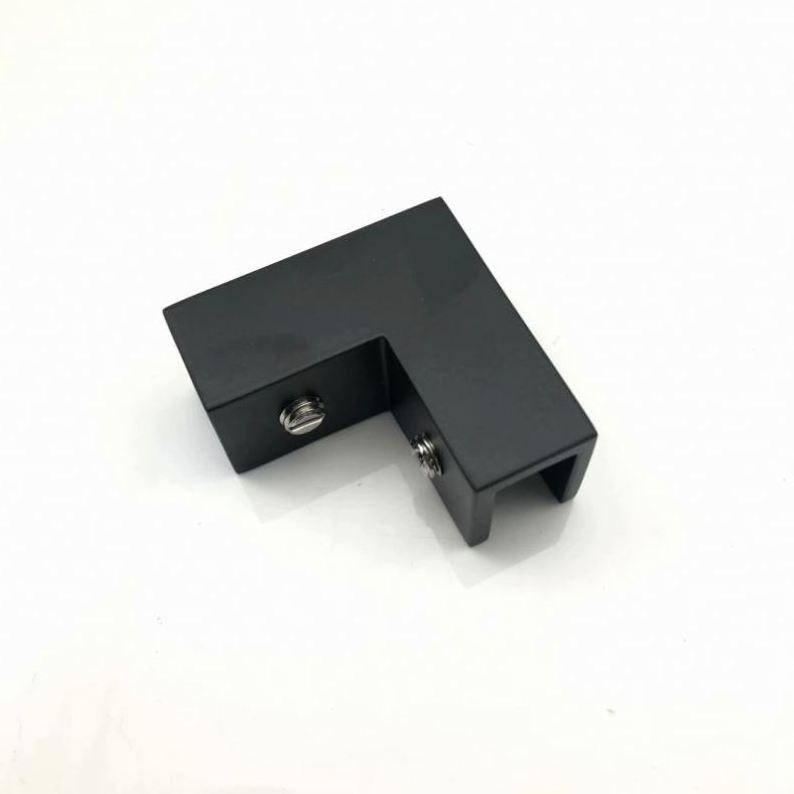 Matt Black 90 Degree Shower Glass Corner Connector Clamp Stainless Steel Glass Clip