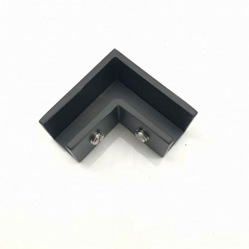 Matt Black 90 Degree Shower Glass Corner Connector Clamp Stainless Steel Glass Clip