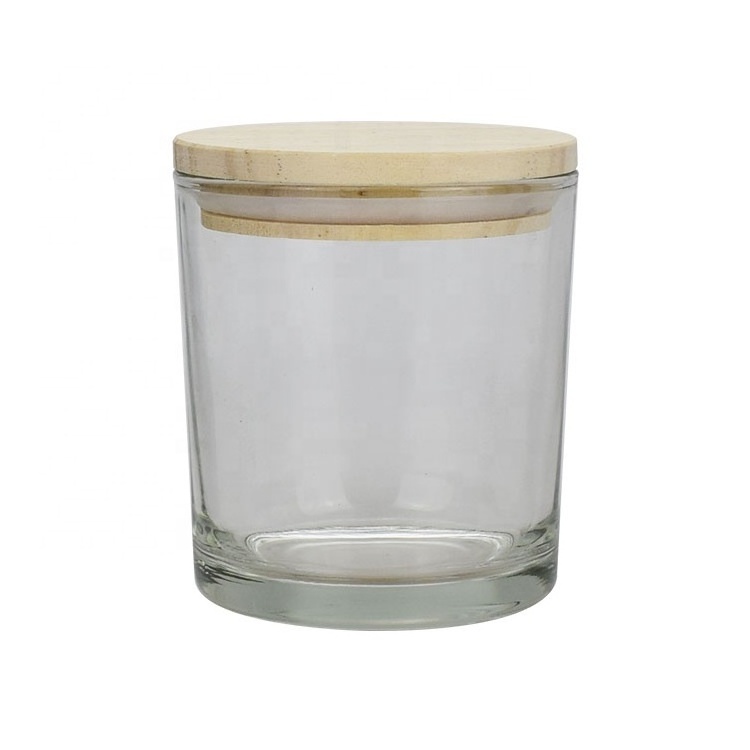 Frosted Thick Reasonable Price China Wholesale Recycled Glass Candle Jar With Bamboo Lid 50ml