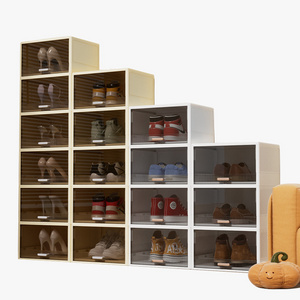 Shoe Organizer Stackable Container Integrated installation-free folding shoe rack plastic shoe cabinet storage