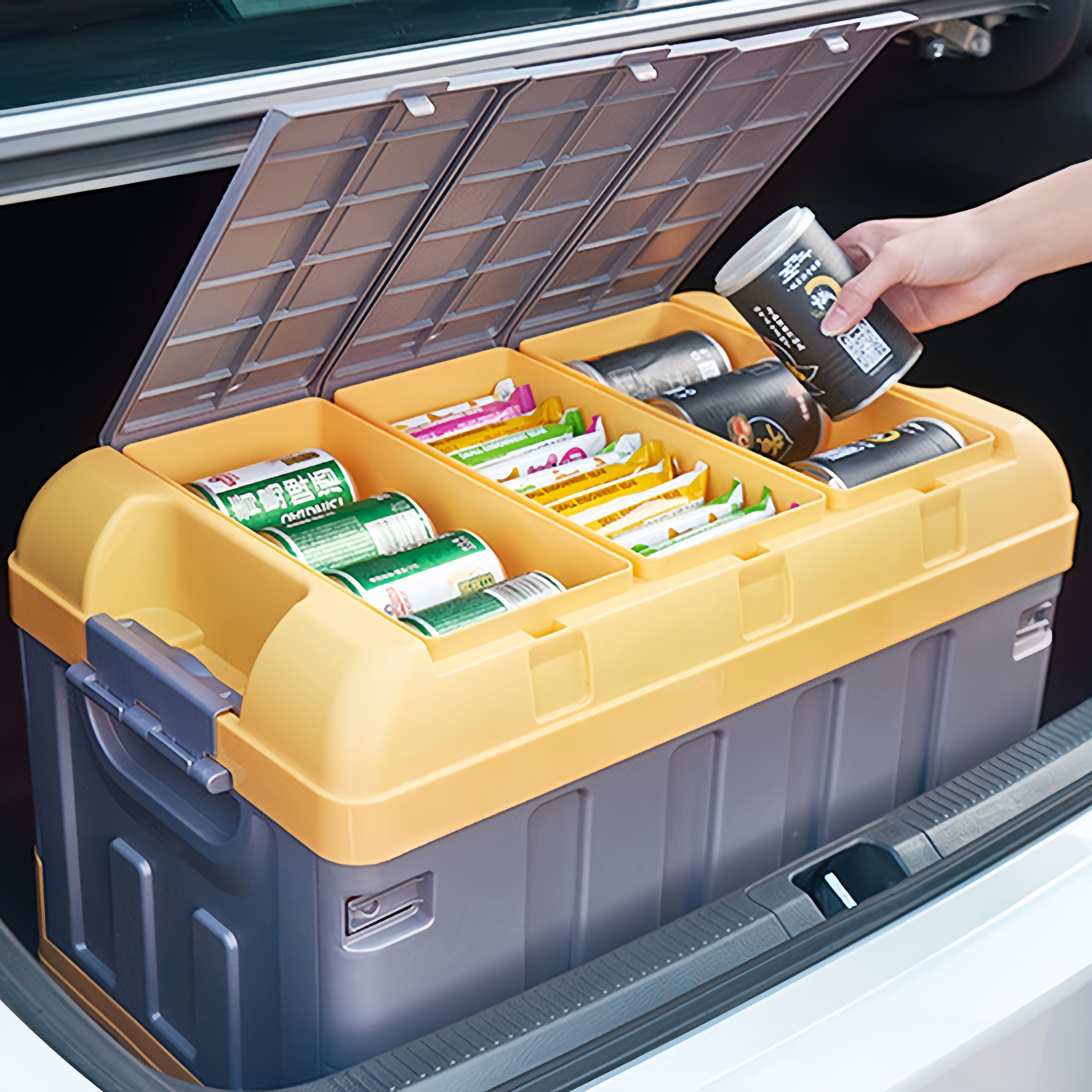 Outdoor Camping Box Foldable Car Storage Box Multi-functional Trunk Organizer  Folding Storage Box