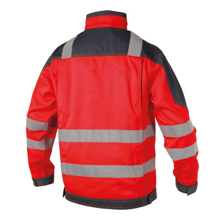 Reflective Safety Clothing Insulated Men's Reflector High Collar Jacket Winter Work Wear Hi Vis Clothing