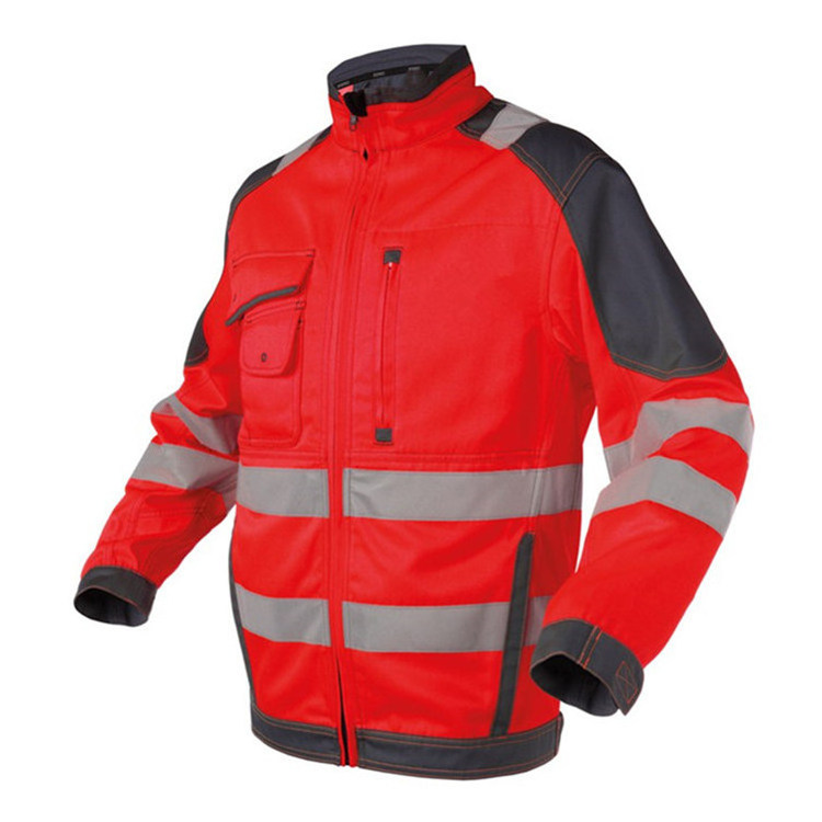 Reflective Safety Clothing Insulated Men's Reflector High Collar Jacket Winter Work Wear Hi Vis Clothing