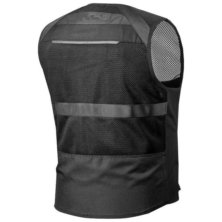 BOWINS Customized Fashion Reflective Black Motorcycle Vest