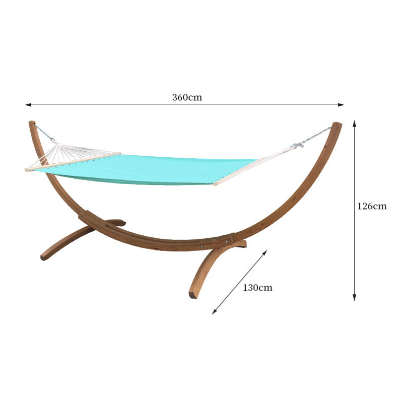 Outdoor Spreader Bar Weatherproof Hammock Sustainable Wood Arc Stand