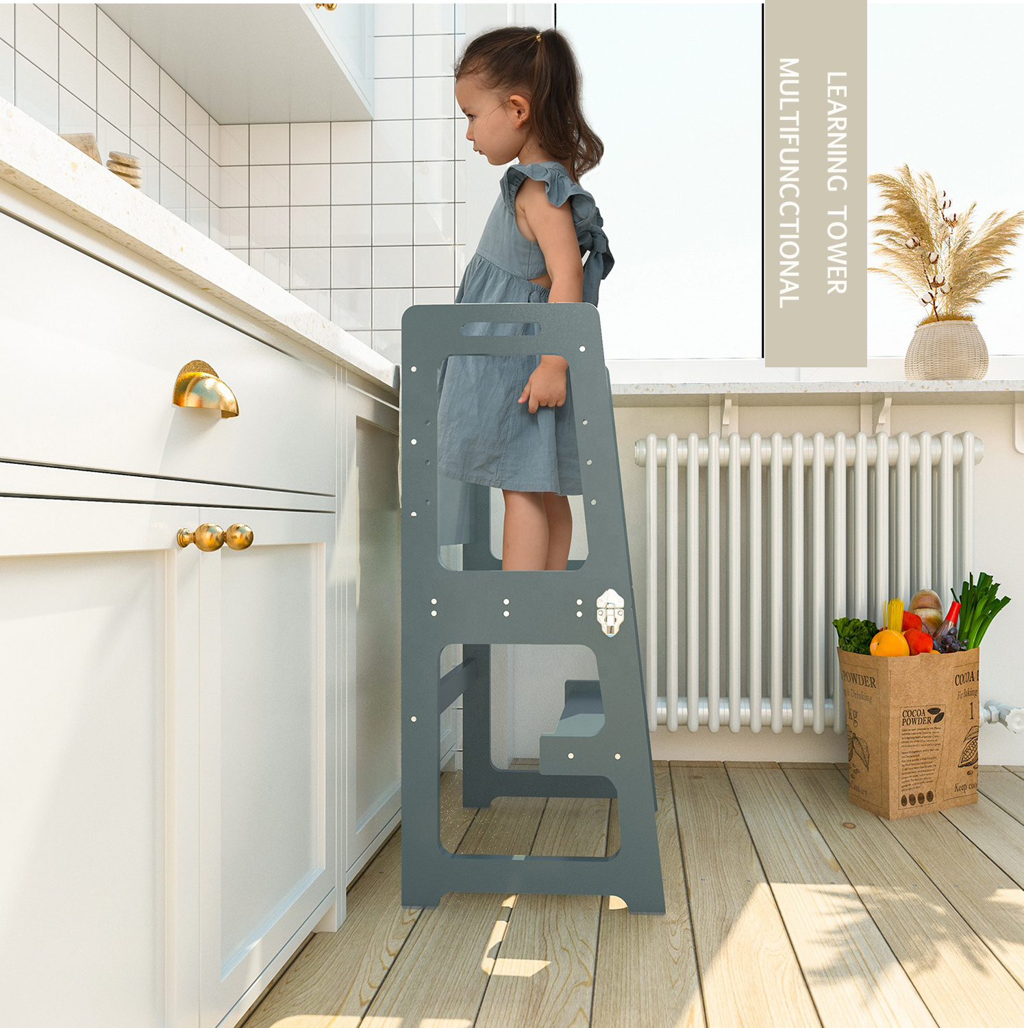 Wholesale Folding Kitchen Helper Step Stool Toddler Kids Learning Tower