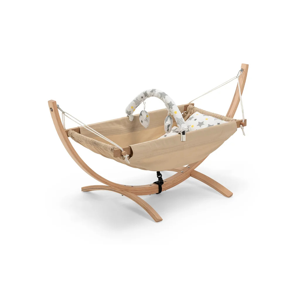 Customized Beech Wood Baby Hammock With Fun Toys