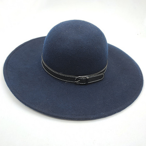 High Quality Wholesale Winter Vegan Suede Fedora Hats Wide Brim Wool Felt Bowler Hat