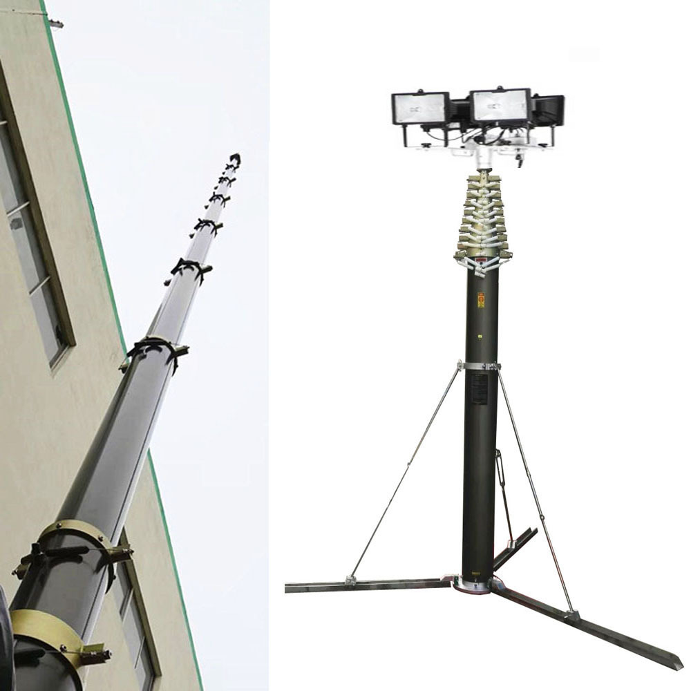 mobile telecommunication tower 6m to 10m street pole telescopic CCTV aerial masts