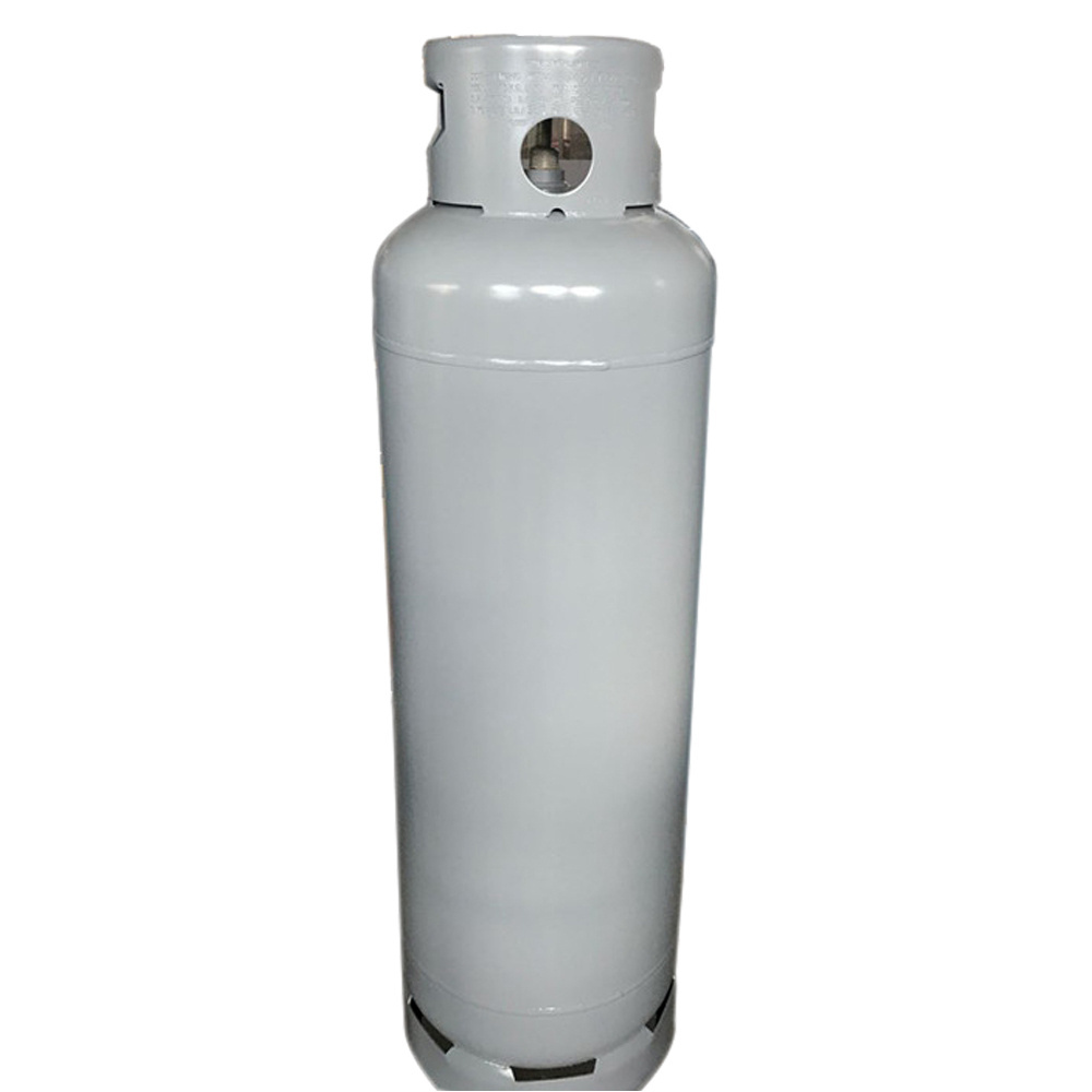 USA DOT4BW standard 45 kg 100 lb propane gas cylinder tank with POL valve.