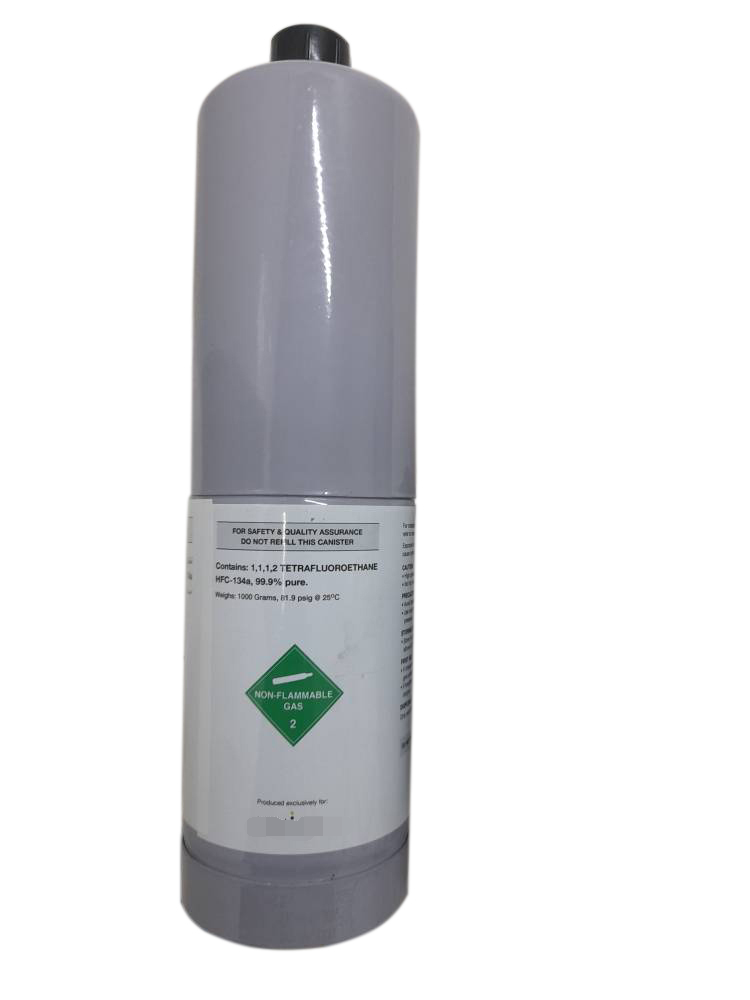 Refrigerant Gas R134A 99.9% Can HFC-134a cryogen candela gas Canister CGA600 1000g r134a cylinder for candela