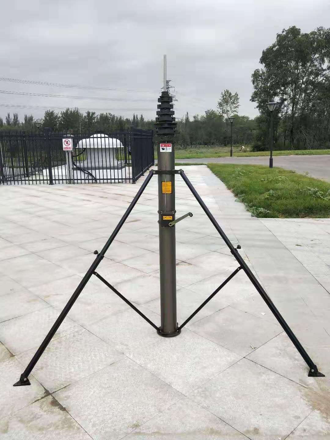 mobile telescopic lighting mast security cctv camera tower