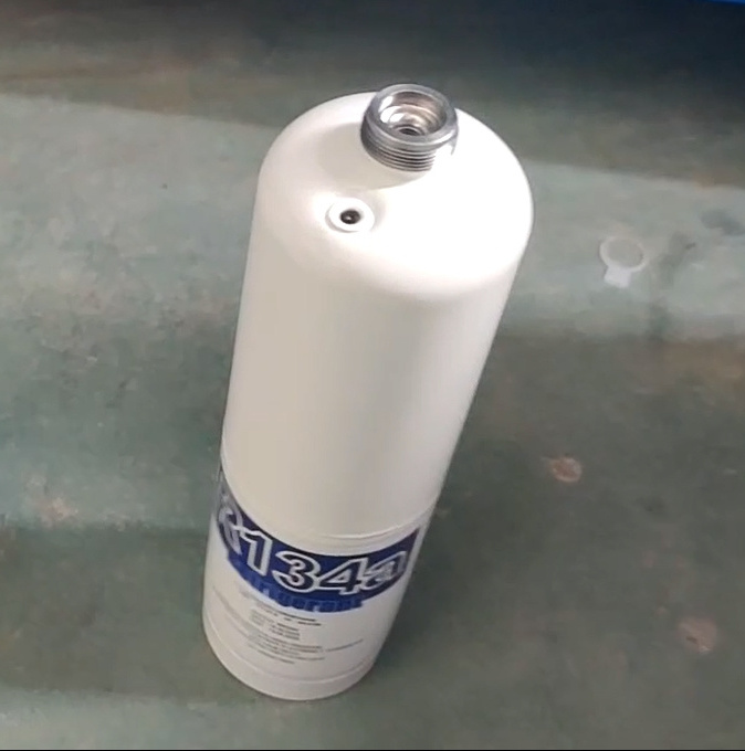 1kg refrigerant r134a gas cylinder replacement refrigerant cans with CGA600 1/2 thread