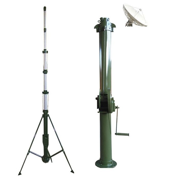 mobile telescopic lighting mast security cctv camera tower